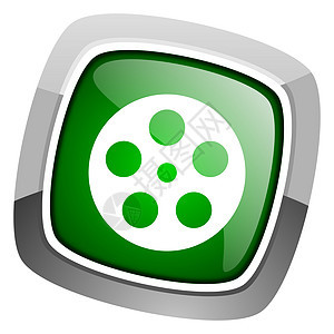 胶片图标商业电影框架钥匙娱乐艺术正方形照片按钮绿色图片