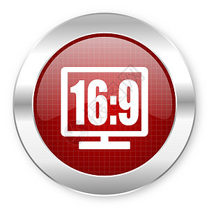 16 9 显示图标电视监视器网络屏幕商业红色合金居住日程钥匙图片