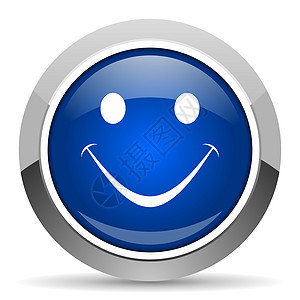 微笑图标法官复选按钮网络商业符号协议合金钥匙蓝色图片