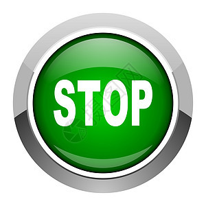停止停止图标注意力警报钥匙绿色安全按钮出口力量危险验证图片