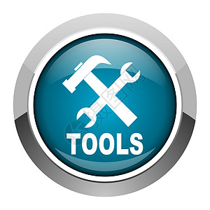工具工具图标乐器作坊仪表锤子服务维修商业钥匙蓝色互联网图片