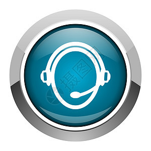 客户服务用户服务图标网络电话电子商务操作员顾客耳机互联网按钮蓝色商业图片