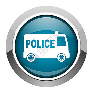 警用图标网络警笛钥匙巡逻员交通汽车逮捕安全互联网蓝色图片