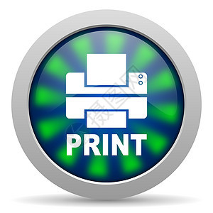 打印图标圆圈按钮文档网络打印机蓝色电气商业办公室外设图片