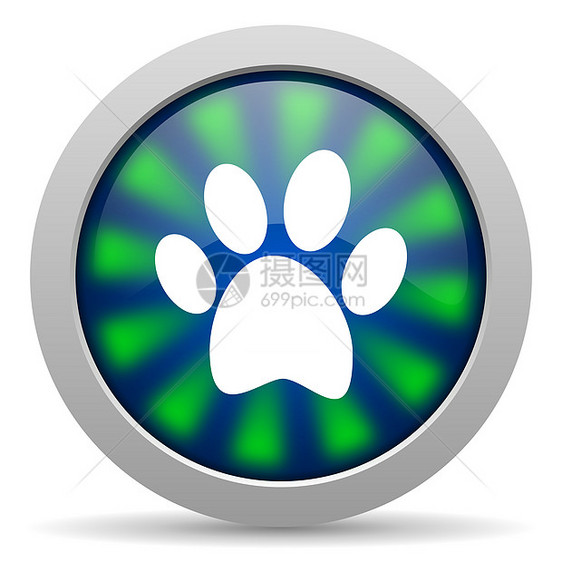 动物足迹图标老乡犬类圆圈打印小狗生态宠物动物园痕迹蓝色图片