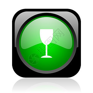 黑色和绿色平方网络灰色图标香槟餐厅酒吧互联网钥匙横幅藤蔓网站商业玻璃图片