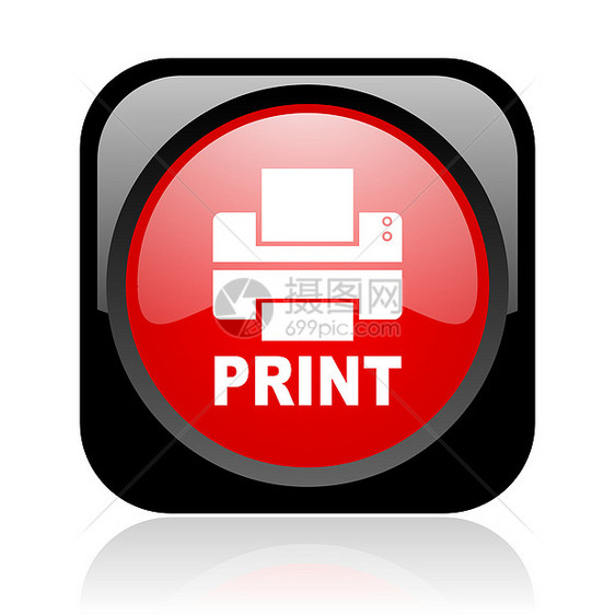 黑色和红色正方形的黑红白网络灰色图标报纸打印机文档钥匙按钮互联网横幅打印机器激光图片