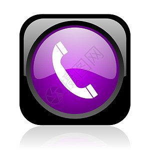 手机黑紫和紫色广场网络光亮图标横幅蜂窝服务按钮钥匙数字网站地址互联网电话图片