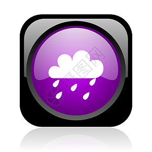 天气预报黑紫和紫色广场网络光亮图标温度气氛天气预报商业预测气候菜单风暴多云图片