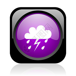 天气预报黑紫和紫色广场网络光亮图标横幅商业晴雨表气候菜单温度气象按钮天气预测图片