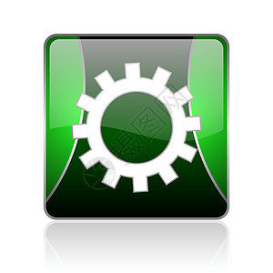 黑色和绿色平方网状灰色图标按钮技术机械引擎仪表服务作坊标识工具网站图片