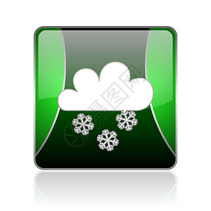 黑色和绿色平方网络光亮的图标多云天气标识气氛温度预报气象白色网站预测图片
