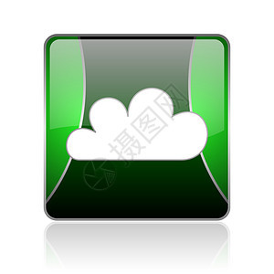黑色和绿色平方网络光亮的图标晴雨表气象多云网站气氛互联网按钮气候钥匙温度图片