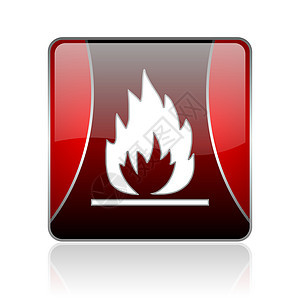 火焰红方网的光亮图标钥匙烧伤燃烧网络烟花标识烧烤黑色加热篝火图片