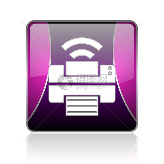 打印紫外平方网络光亮图标电气印刷打印机办公室传真机器紫色互联网报纸钥匙图片