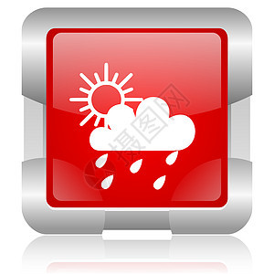 红方网路亮光的图标气象预测温度预报风暴钥匙红色多云气氛按钮图片