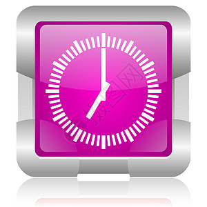 Rss 粉红色平方网络闪光图标按钮历史正方形塞子计时器粉色倒数网站时间金属图片