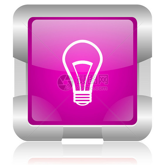 粉红色方形网络灰色图标工程网站粉色创新金属钥匙电子产品紫色商业灯泡图片