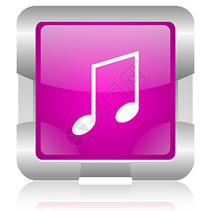 粉红色平方网络闪光图标旋律商业乐器笔记互联网乐队玩家溪流歌曲声学图片