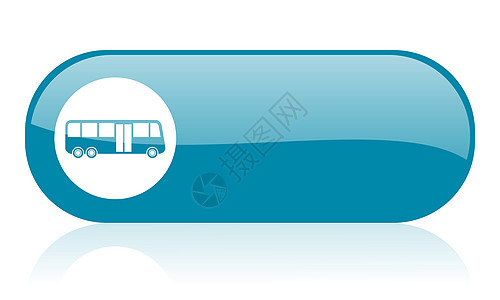 blue 蓝网光图标按钮车辆假期公共汽车蓝色货物乘客汽车标签钥匙图片