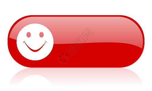 微笑红色 Web 闪亮的图标图片
