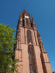 法兰克福大教堂教会大教堂红色主场图片