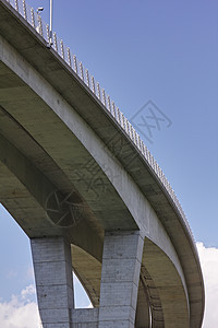 公路桥梁桥建筑蓝色柱子灰色建筑学天空曲线图片