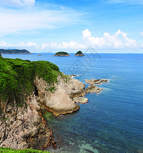 岛屿和海洋海浪天空绿色场景放松季节晴天热带冲浪墙纸图片