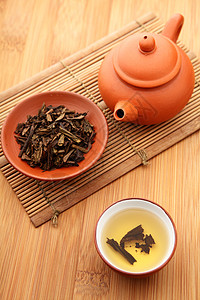 中华茶茶仪式食物保健飞碟工夫木头陶器美食饮料液体竹子图片