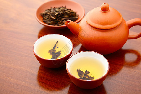 中华茶功夫木头食物草本植物文化工夫美食茶壶陶器飞碟图片