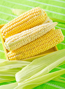 原玉米收成棒子营养蔬菜美食早餐农业烹饪农场餐巾图片