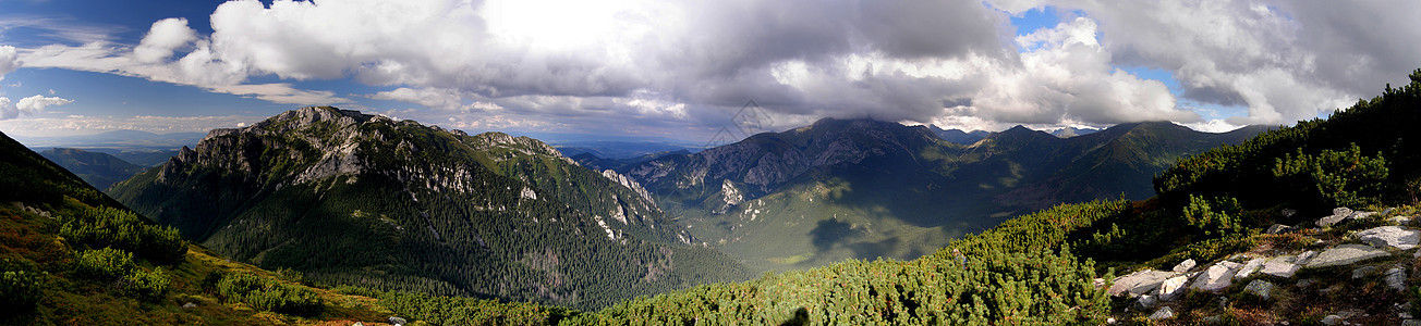 塔特拉斯奥纳克全景假期森林农村远足高山晴天旅行太阳草地踪迹图片