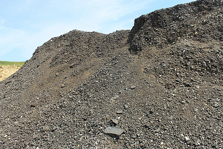 采石场煤炭堆黑色风景矿渣燃料农村煤炭图片