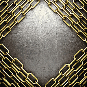 金色和银色背景抛光反射金属金子装饰品框架装饰风格艺术插图图片