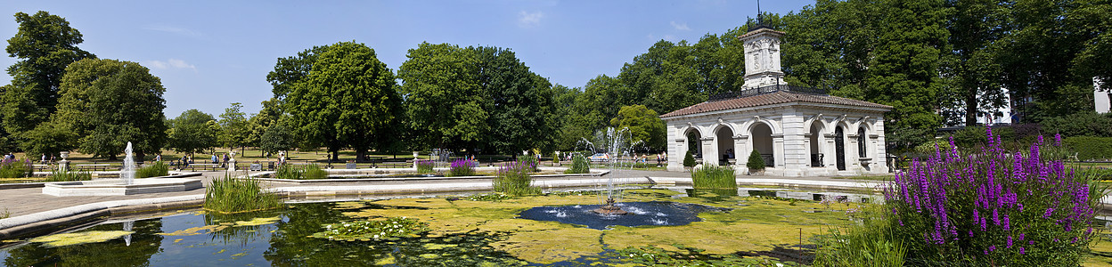 伦敦Kensington花园的意大利花园图片