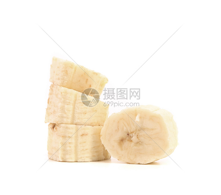白色背景的香蕉切片被孤立水果热带小吃团体食物黄色高清图片下载-正版图片321670698-摄图网