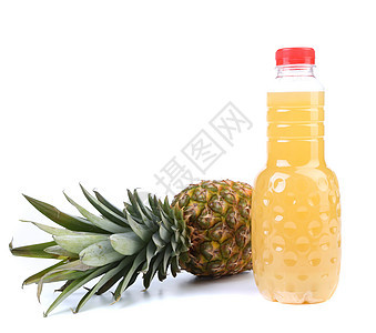 菠萝和一瓶果汁水果果味工作室橙子营养食物宏观金子瓶子饮料图片