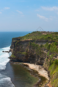 蓝色热带海上的悬崖爬坡海洋旅行海景海滩海浪支撑海岸沿海海岸线图片