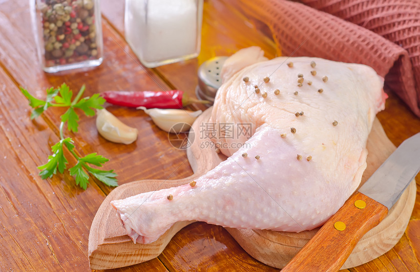 鸡腿肉鸡桌子农产品火鸡低脂肪母鸡烹饪玫瑰生物减肥图片