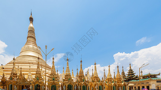 缅甸仰光的Shwedagon塔缅甸假期钻石遗产寺庙世界文化金子建筑学旅行考古图片