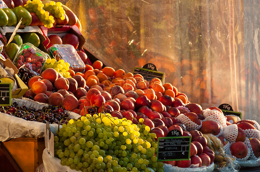 水果摊杂货店情调摊位橙子食物桃子价格青菜销售市场图片