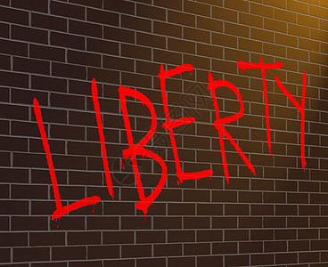 自由概念特权权利演讲解放免疫字母涂鸦休息红色插图图片