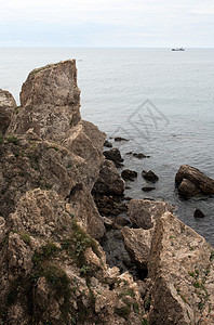 石海岸地平线自由环境旅行天空生态支撑导航运输岩石图片