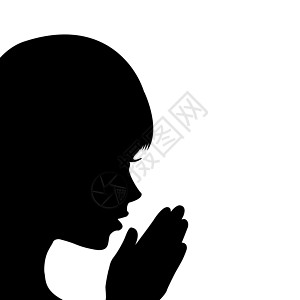 年轻女孩祈祷卡通片孩子插图祷告眼睛宗教儿童艺术信仰男生图片