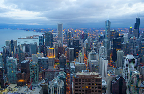 芝加哥建筑物地标建筑学天空城市市中心摩天大楼海岸海岸线天际图片