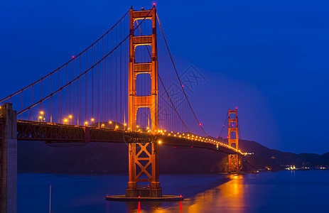 金门大桥远景旅行运输交通历史海洋电缆天际景观地标图片