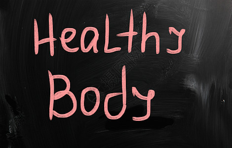 在黑板上用粉笔手写的健康概念商业饮食教学压力预防精神医生董事会成功药品图片