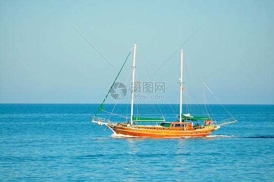 海船旅行巡航水手导航旗帜火鸡龙骨海洋旅游蓝色图片