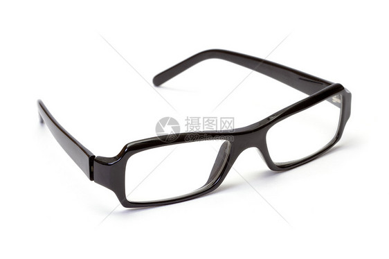 黑色塑料黑玻璃杯药品阅读眼镜镜片眼科极客验光师白色框架光学图片