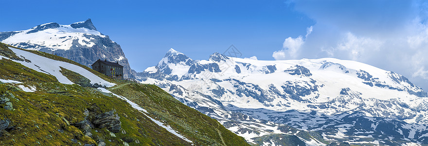 洛萨高原 奥斯塔山谷远足极限登山运动滑雪避难所小路图片